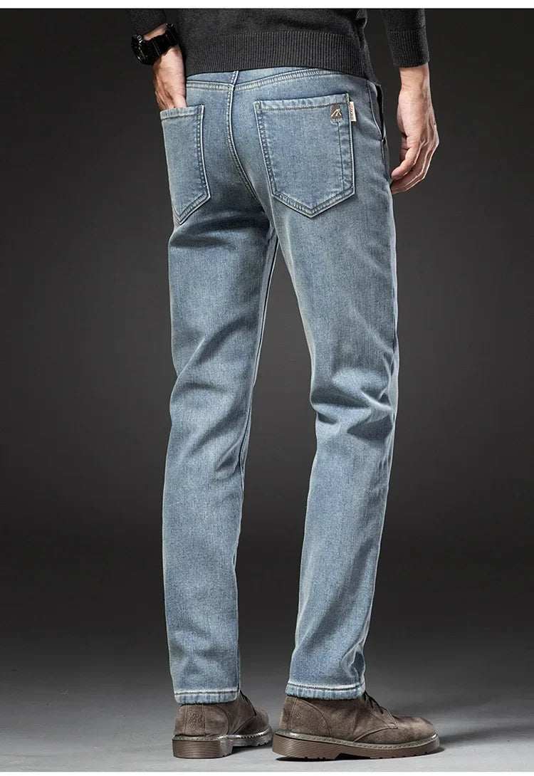 "Linea Invernale" – Fleece Straight Jeans By Enzo Bellari®