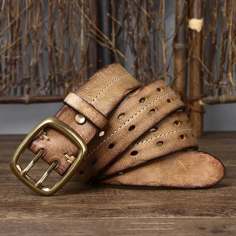 "Cintura Viva" – Cowskin Leather Belt By Enzo Bellari®