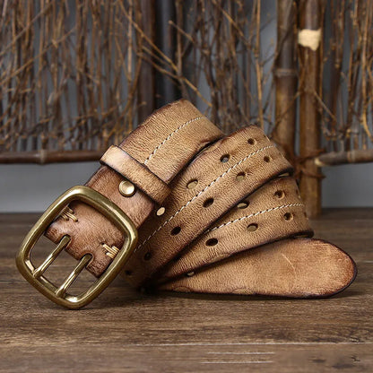 "Cintura Viva" – Cowskin Leather Belt By Enzo Bellari®