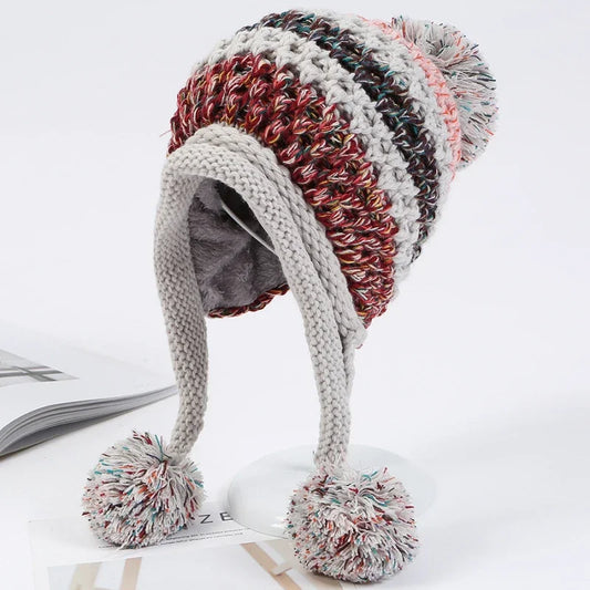 "Aria Serenata" – Pompon Earflap Knitted Beanie By Enzo Bellari®