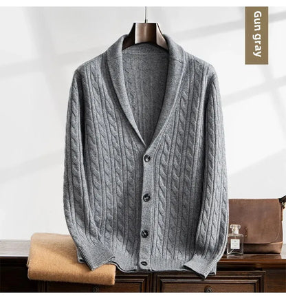 "Nodo Classico" – Knitted V-Neck Cardigan By Enzo Bellari®