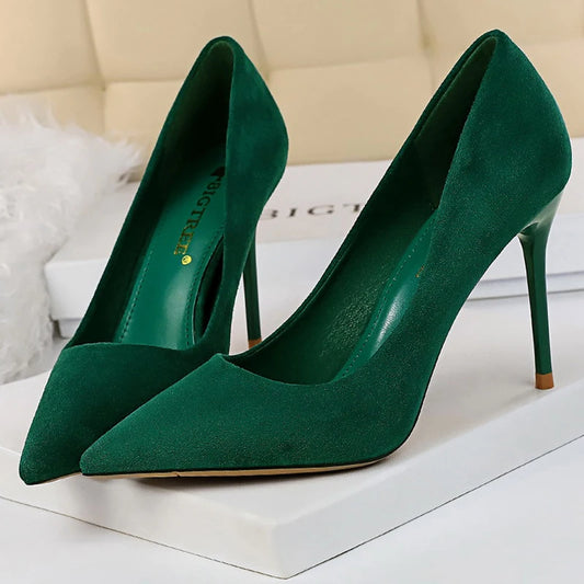 "Luce di Mare" – Suede Pointed Toe Heels By Enzo Bellari®