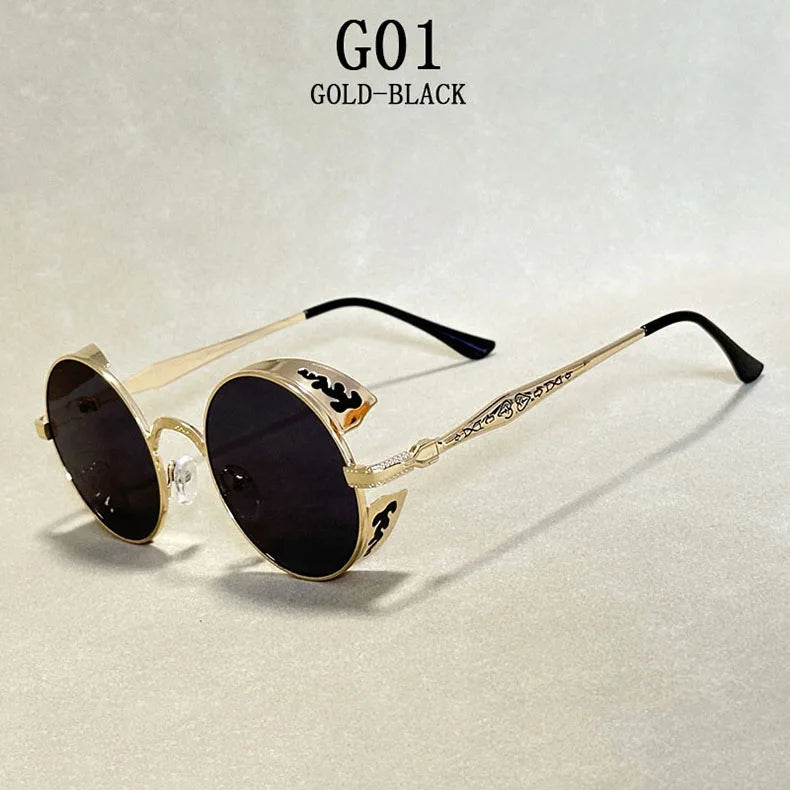 "Occhio Vapore" – Steampunk Round Sunglasses By Enzo Bellari®