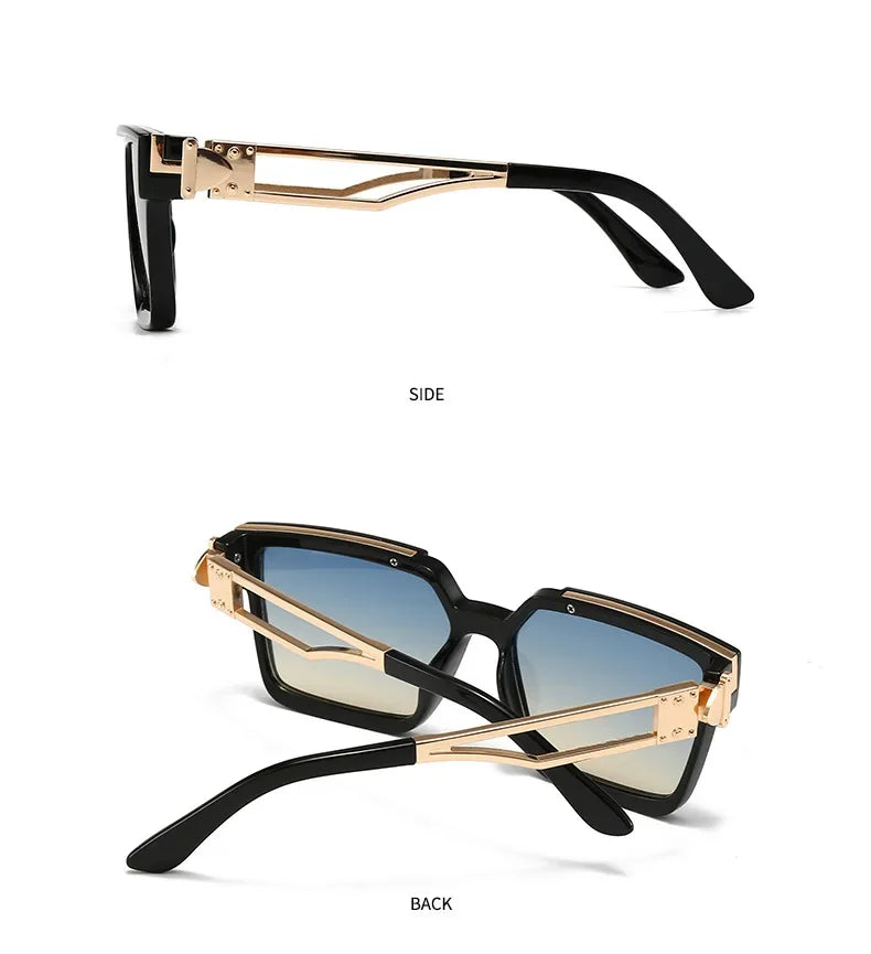 "Sole Dorato" – Square Gold Sunglasses By Enzo Bellari®