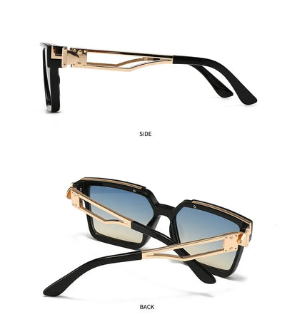 "Sole Dorato" – Square Gold Sunglasses By Enzo Bellari®