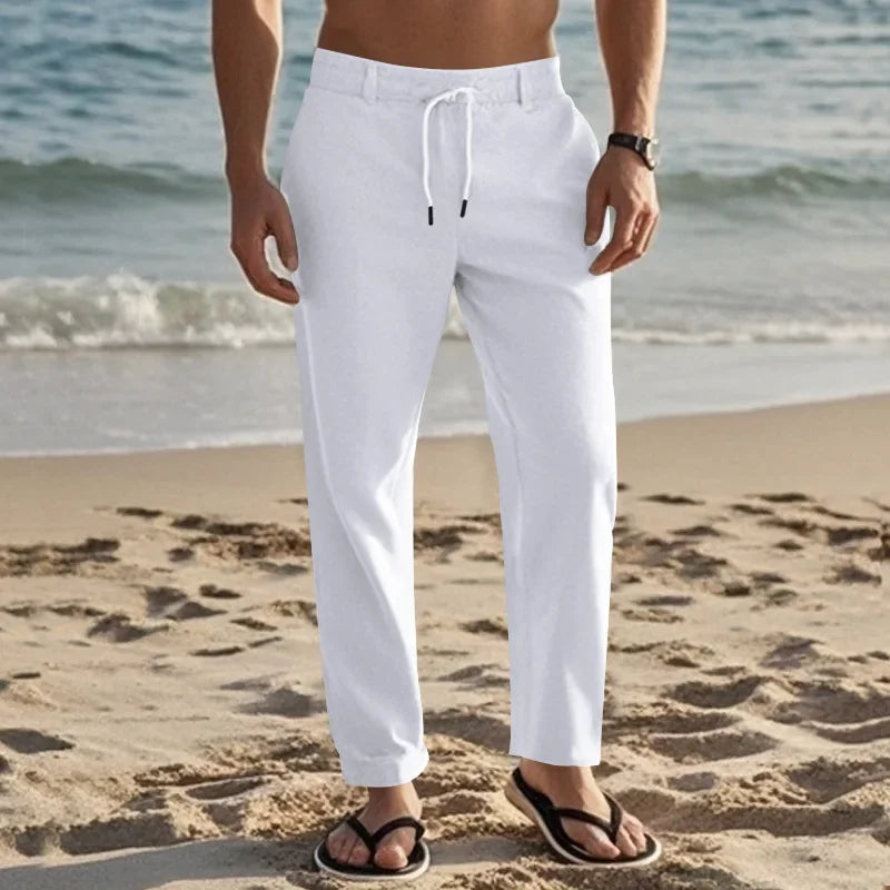 "Oro di Mare" – Cotton Linen Trousers By Enzo Bellari®