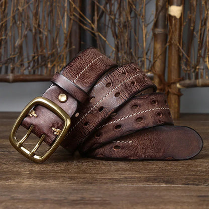 "Cintura Viva" – Cowskin Leather Belt By Enzo Bellari®