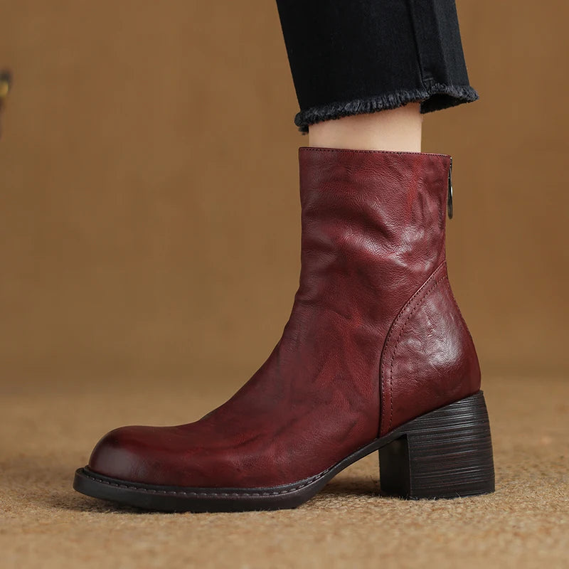 "Tacchi Corti" – Leather Ankle Boots By Enzo Bellari®