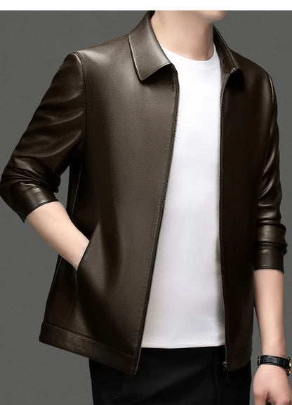 "Aria di Marzo" – Leather Polo Jacket By Enzo Bellari®