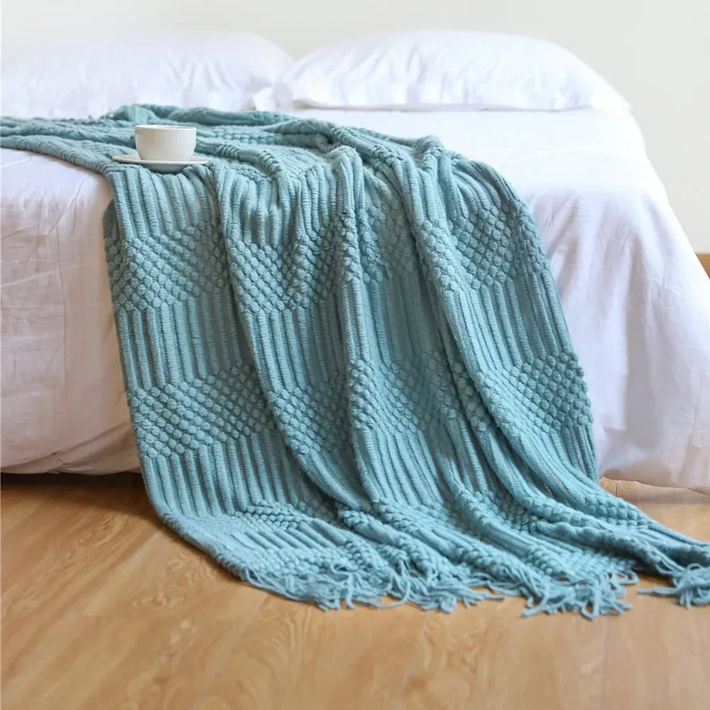 "Cielo Stellato" – Nordic Knit Sofa Blanket By Enzo Bellari®