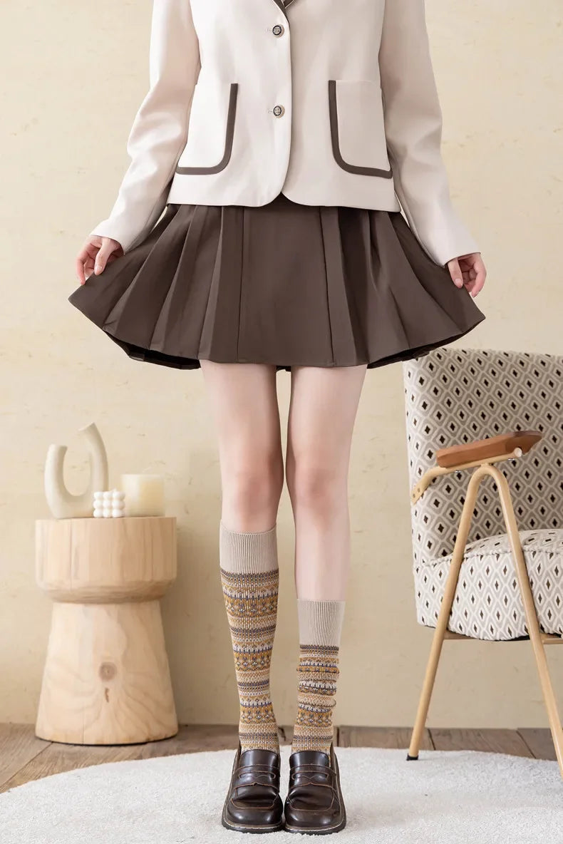 "Onda di Seta" – Ethnic Striped Knee Socks By Enzo Bellari®