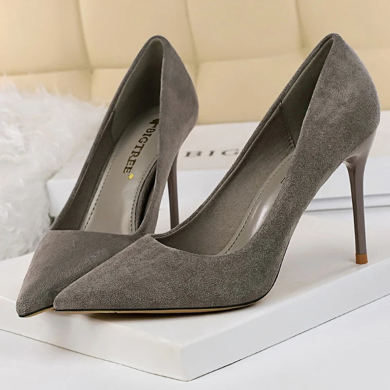 "Luce di Mare" – Suede Pointed Toe Heels By Enzo Bellari®