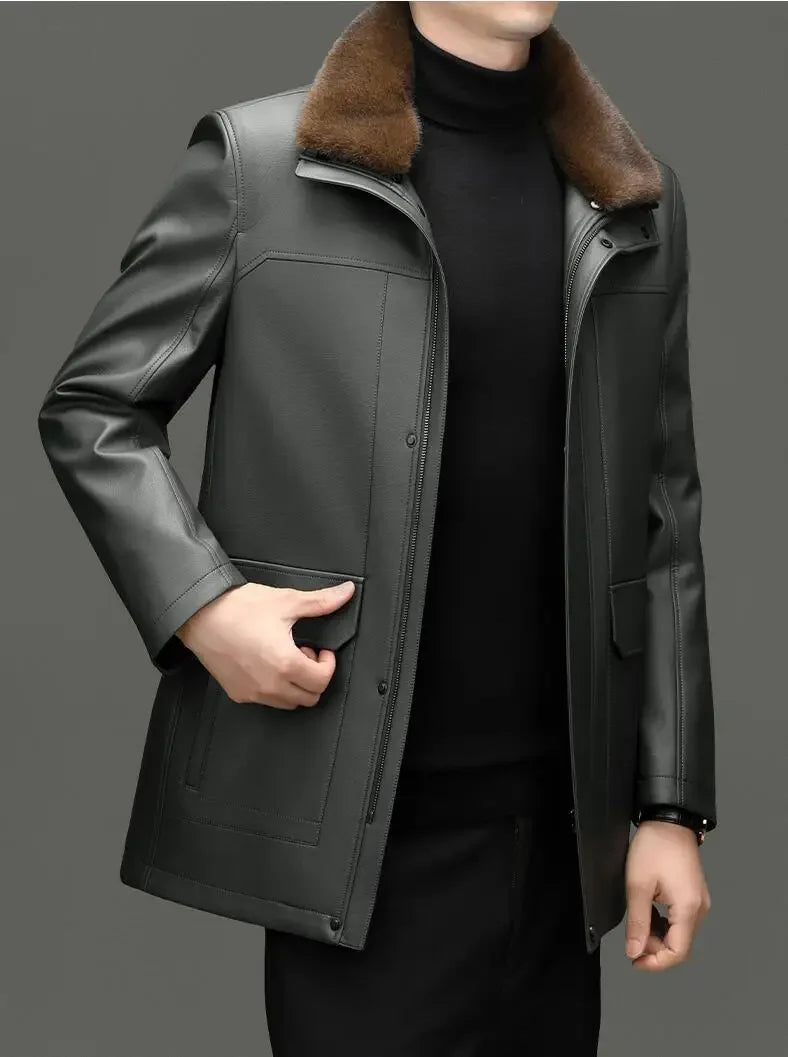 "Pelle Reale" – Sheepskin Mink Coat By Enzo Bellari®