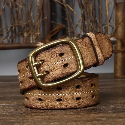 "Cintura Viva" – Cowskin Leather Belt By Enzo Bellari®