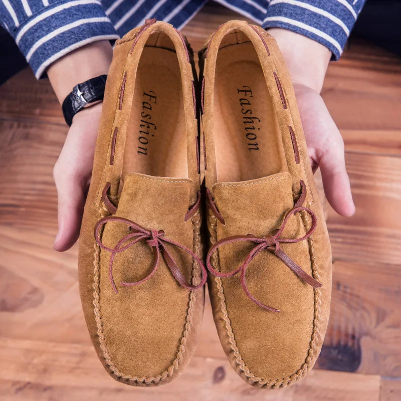 "Nodo Soffice" – Suede Lace-up Loafers By Enzo Bellari®