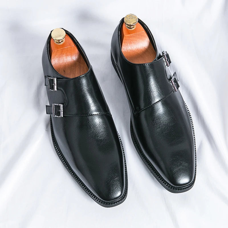 "Fior di Vento" – Classic Monk Leather ShoesBy Enzo Bellari®
