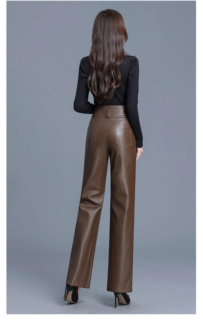"Cintura Nera" – High Waist PU Pants By Enzo Bellari®