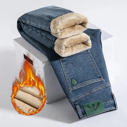 "Linea Invernale" – Fleece Straight Jeans By Enzo Bellari®