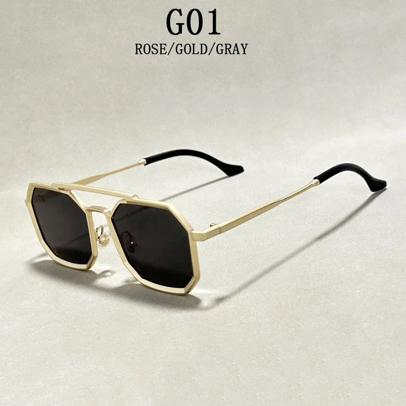 "Occhio Metallico" – Square Retro Sunglasses By Enzo Bellari®