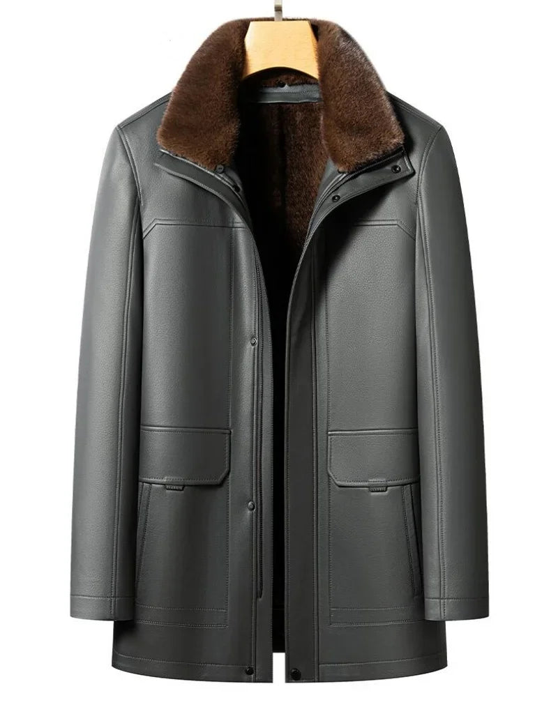 "Pelle Reale" – Sheepskin Mink Coat By Enzo Bellari®