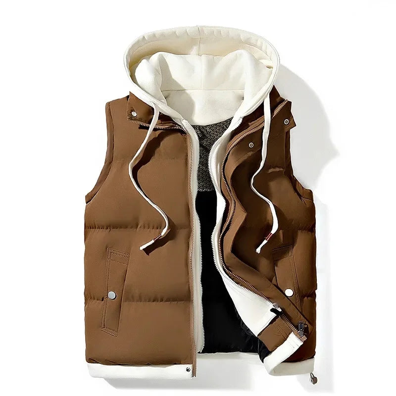 "Ombra Fredda" – Hooded Down Vest By Enzo Bellari®