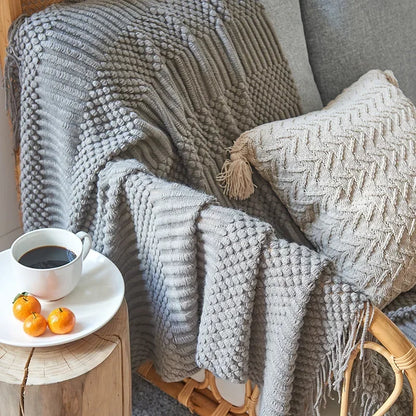 "Cielo Stellato" – Nordic Knit Sofa Blanket By Enzo Bellari®