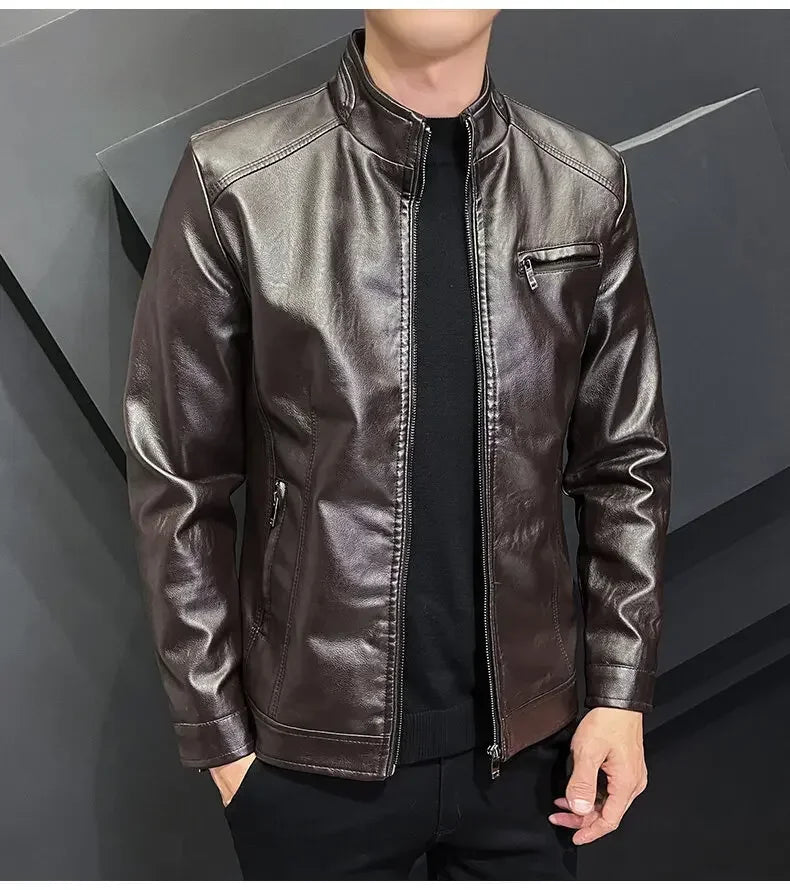 "Luce di Mare" – Slim Fit Motorcycle Leather Jacket By Enzo Bellari®