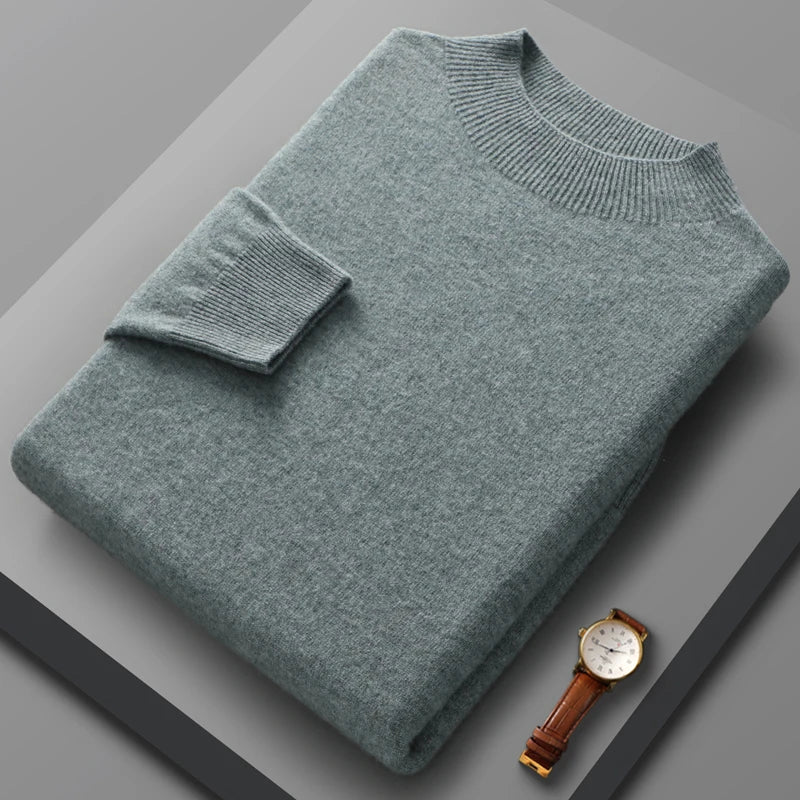 "Luce di Mare" – Wool High Neck Pullover By Enzo Bellari®