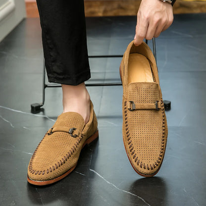 "Sole di Capri" – Perforated Leather Casual Shoes By Enzo Bellari®