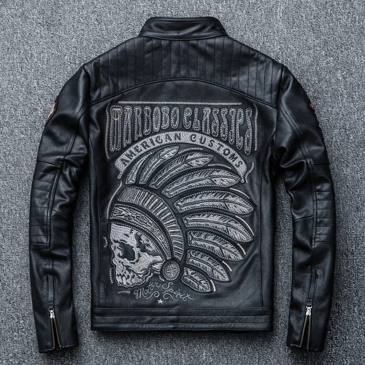 "Teschio Nero" – Skull Moto Jacket By Enzo Bellari®