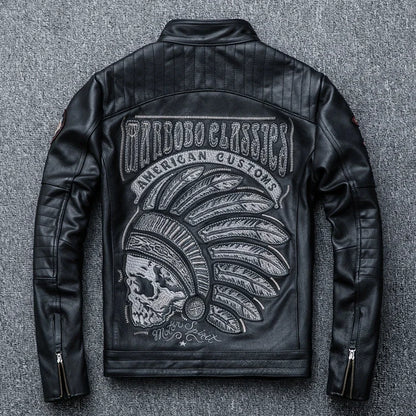 "Teschio Nero" – Skull Moto Jacket By Enzo Bellari®