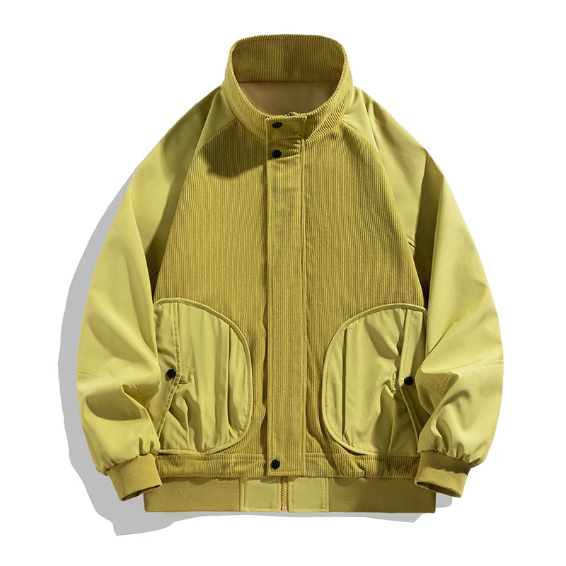 "Sole di Capri" – Casual Corduroy Stand Collar Jacket By Enzo Bellari®