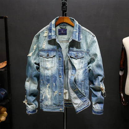 "Fior di Vento" – Zipper Denim Jacket By Enzo Bellari®