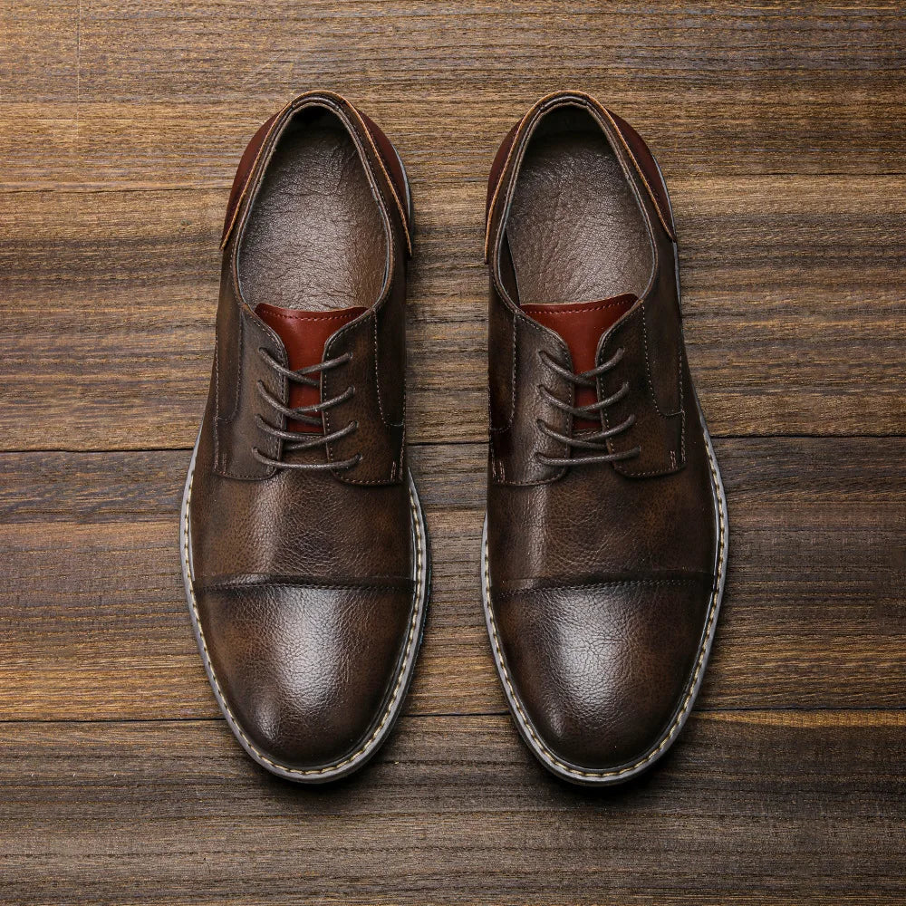 "Epoca Dorata" – Brogue Leather Oxfords By Enzo Bellari®