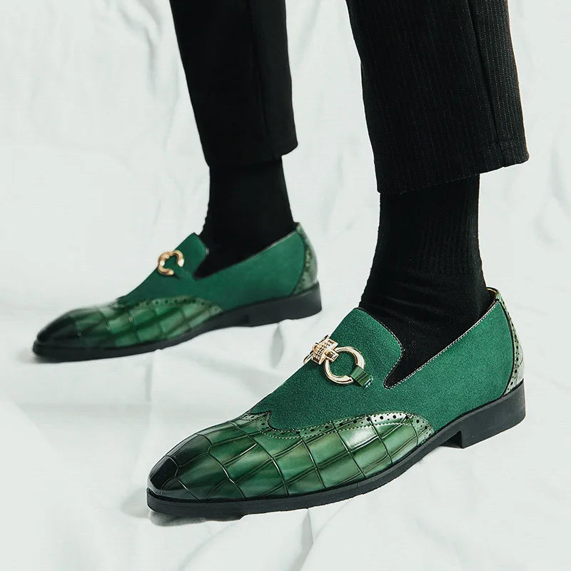 "Passo Verde" – Green Leather Loafers By Enzo Bellari®