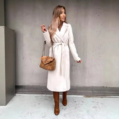 "Sole di Capri" – V-Neck Woolen Overcoat By Enzo Bellari®