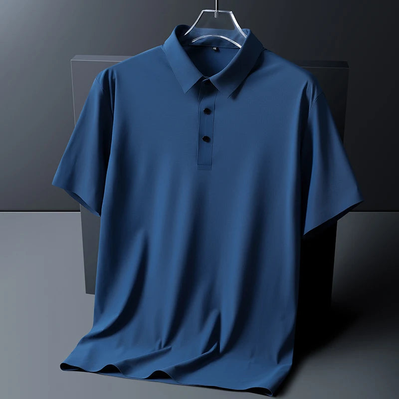 "Gelo Liscio" – Ice Silk Polo Shirt By Enzo Bellari®