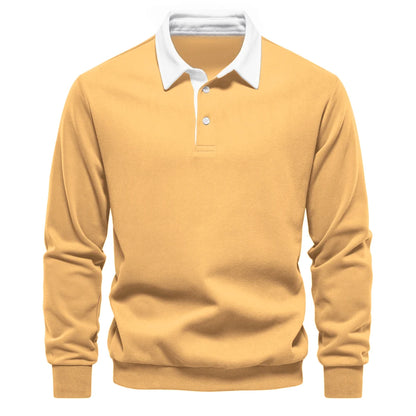 "Sole di Capri" – Polo Neck Cotton Sweatshirt By Enzo Bellari®