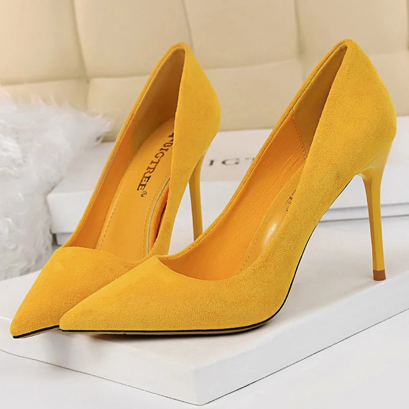 "Luce di Mare" – Suede Pointed Toe Heels By Enzo Bellari®