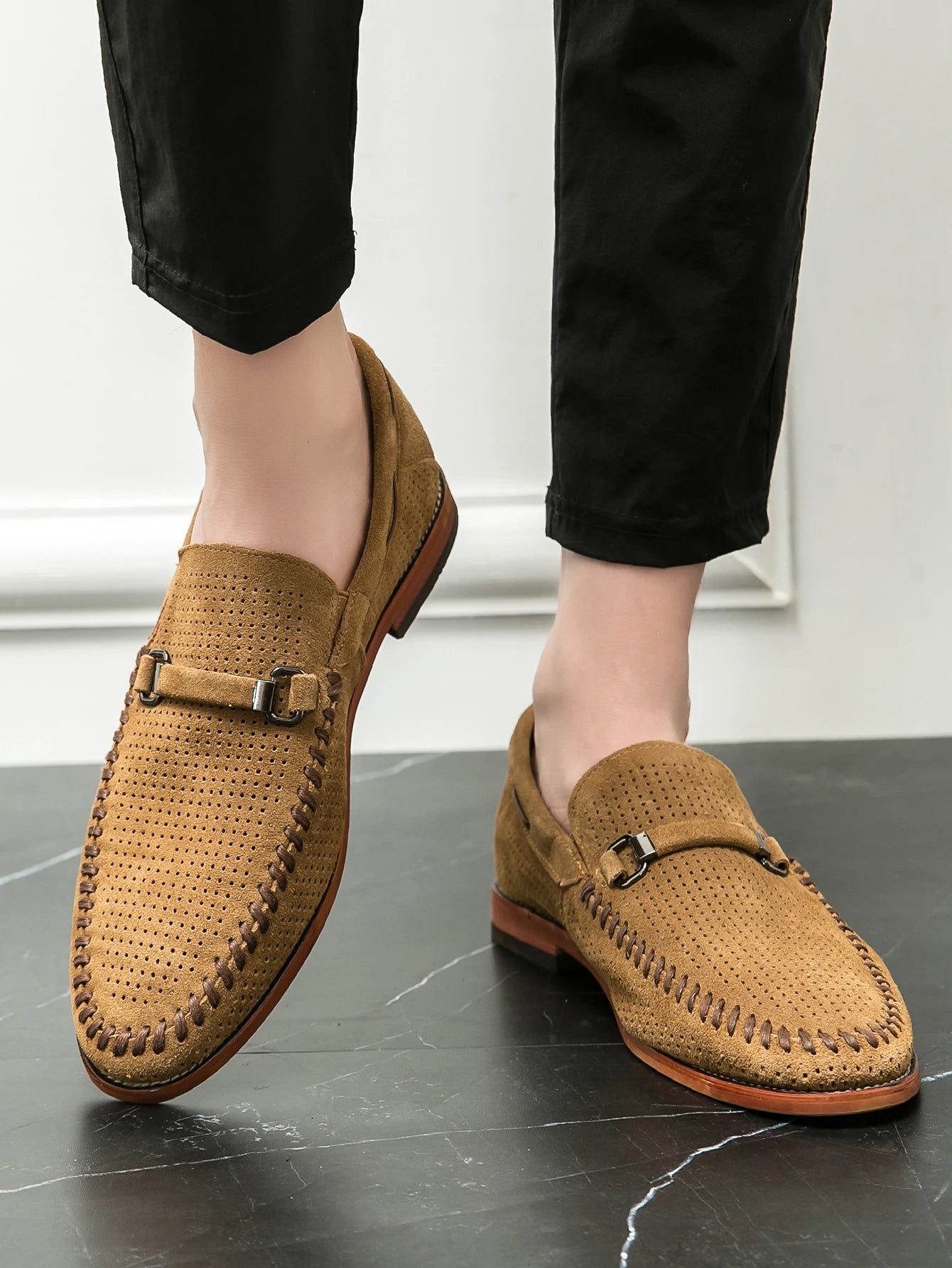 "Sole di Capri" – Perforated Leather Casual Shoes By Enzo Bellari®