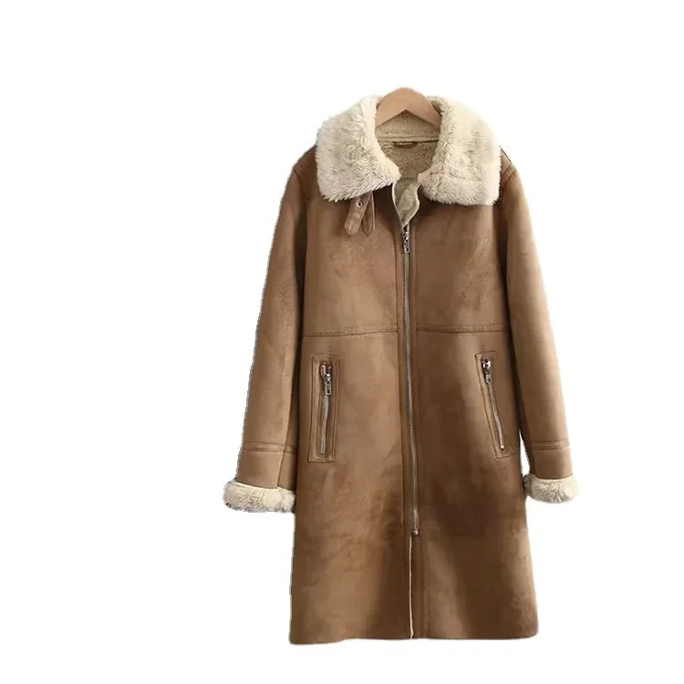 "Aria Serenata" – Thickened Faux Fur Biker Jacket By Enzo Bellari®