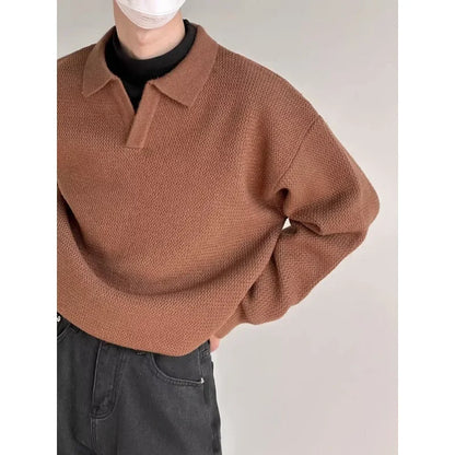"Nodo Coreano" – Lapel Polo Sweater By Enzo Bellari®