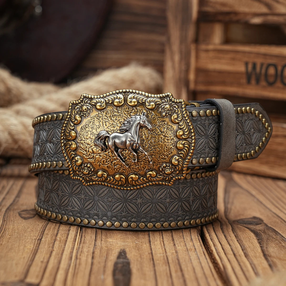 "Aria Serenata" – Western Cowboy PU Leather Belt By Enzo Bellari®