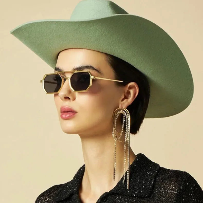 "Occhio Metallico" – Square Retro Sunglasses By Enzo Bellari®