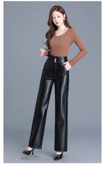 "Cintura Nera" – High Waist PU Pants By Enzo Bellari®
