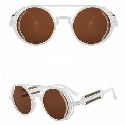 "Occhio Antico" – Steampunk Round Sunglasses By Enzo Bellari®