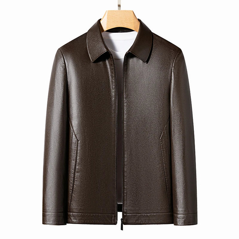 "Aria di Marzo" – Leather Polo Jacket By Enzo Bellari®