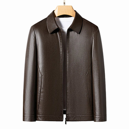 "Aria di Marzo" – Leather Polo Jacket By Enzo Bellari®