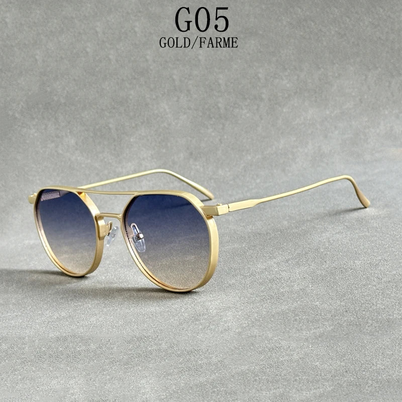 "Luna Dorata" – Oval Steampunk Sunglasses By Enzo Bellari®