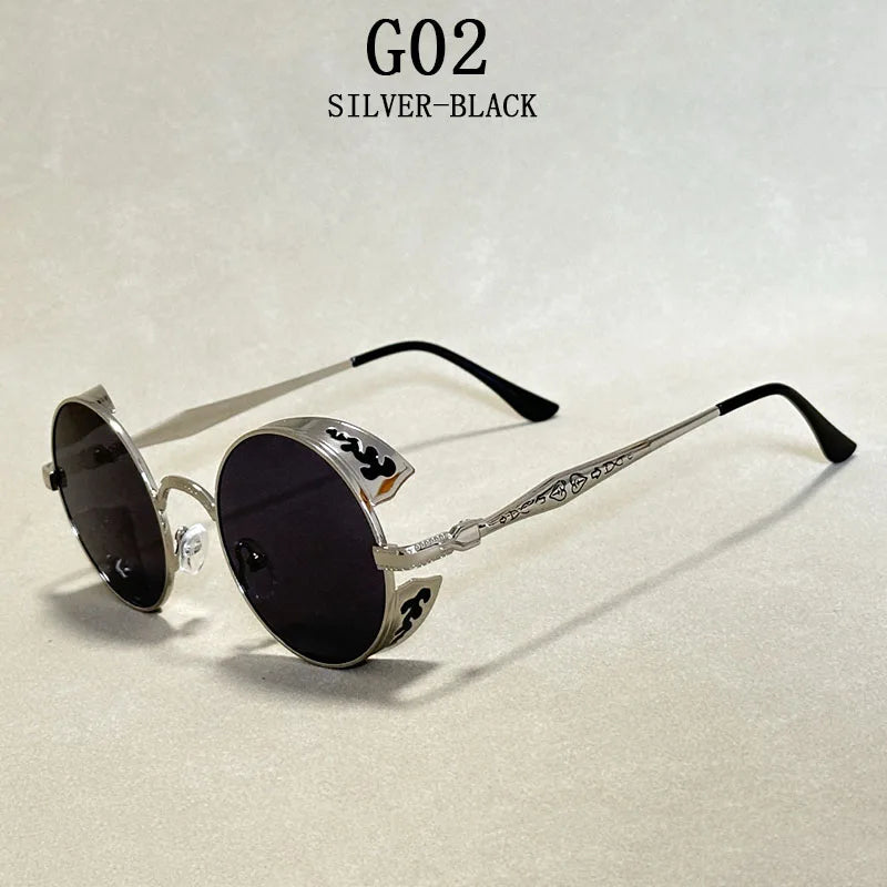 "Occhio Vapore" – Steampunk Round Sunglasses By Enzo Bellari®